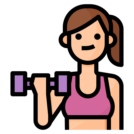 Icon of woman holding weight